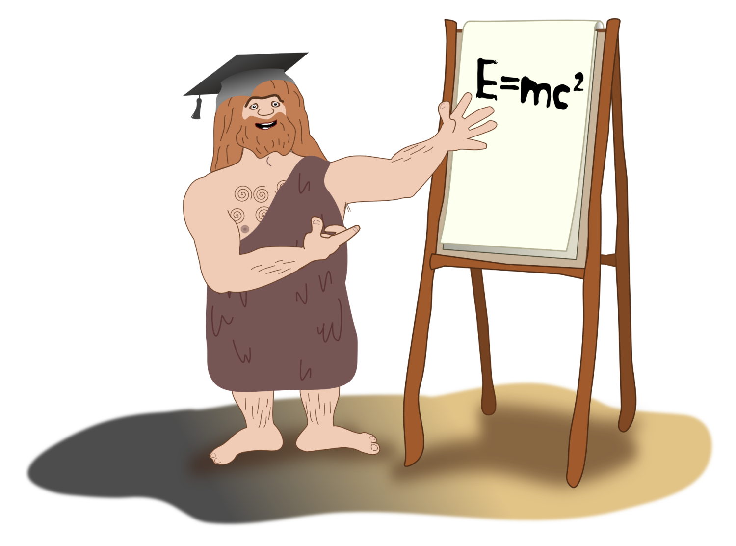 Illustration of caveman in business presentation from Online Sales Training Modules, Limelight Learning UK
